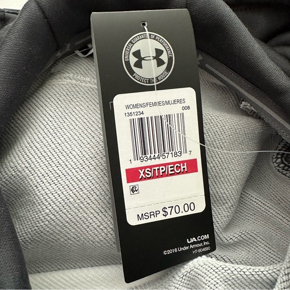 Under Armour Women's Terry Fleece Hoodie Size XS - Picture 10 of 16